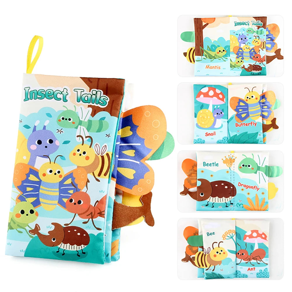 Soft Cloth Sensory Busy Book – Animal Theme Educational Toy Set