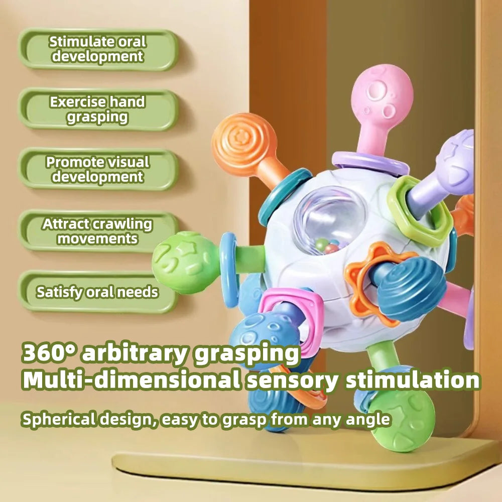 3-in-1 Baby Sensory Rattle Ball