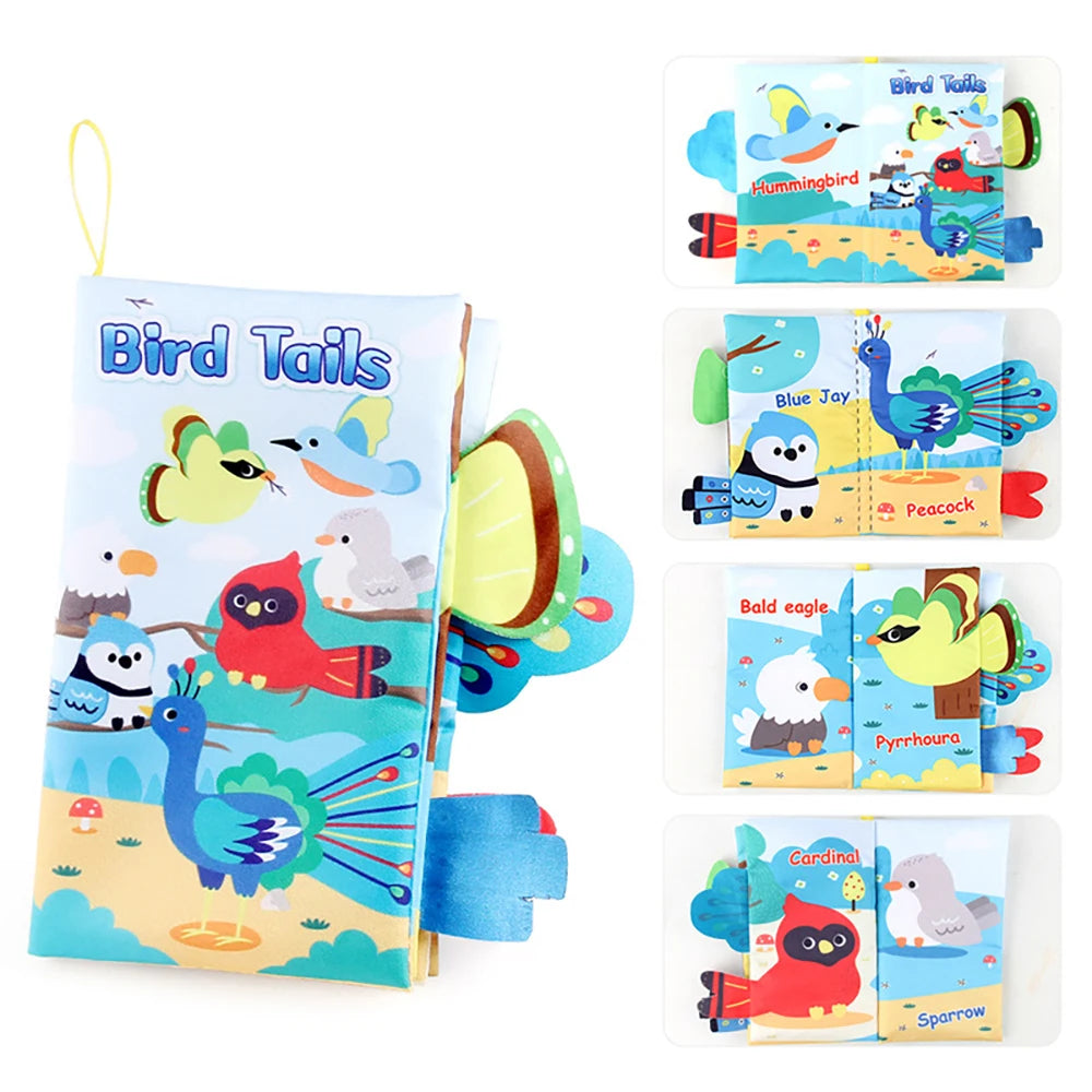 Soft Cloth Sensory Busy Book – Animal Theme Educational Toy Set