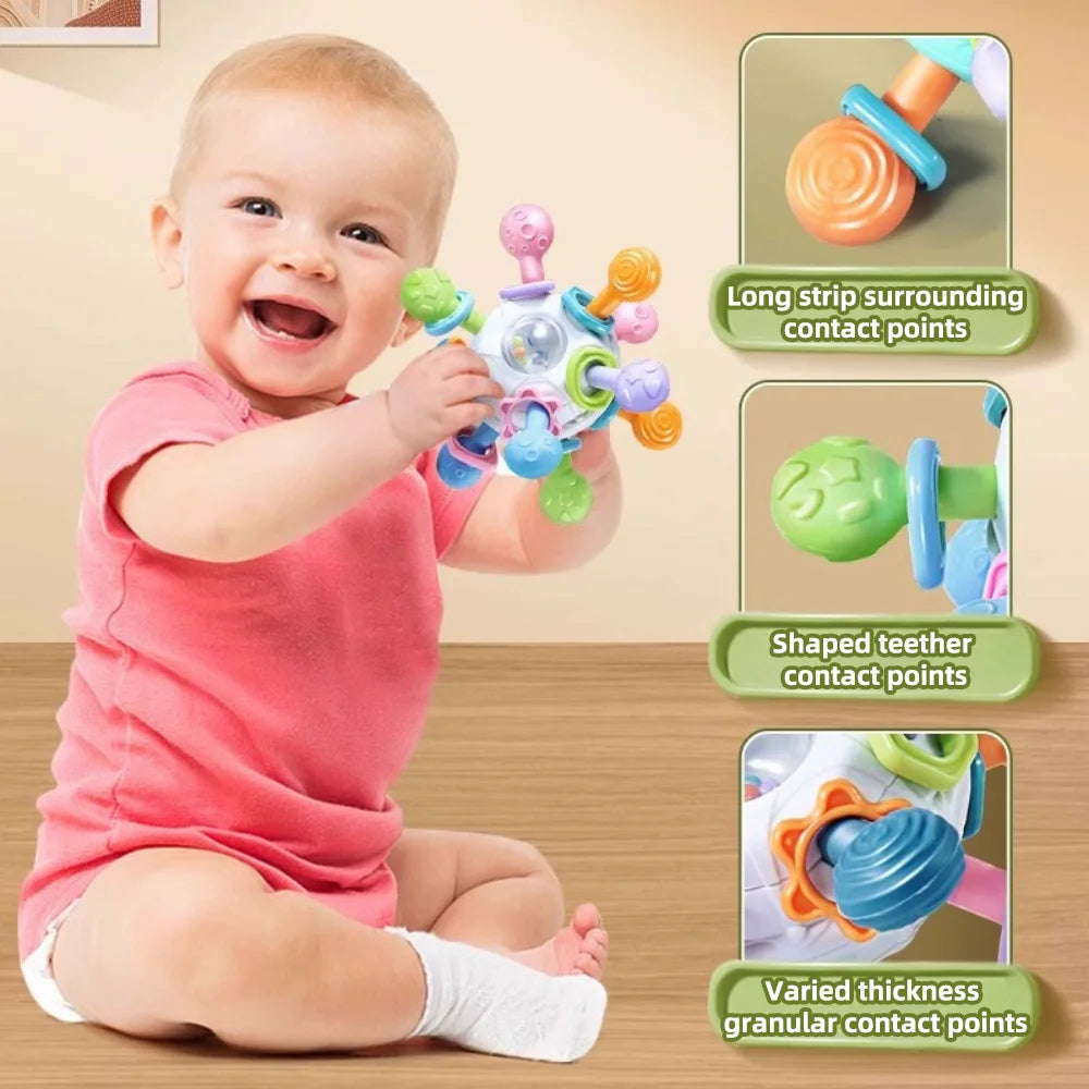 3-in-1 Baby Sensory Rattle Ball